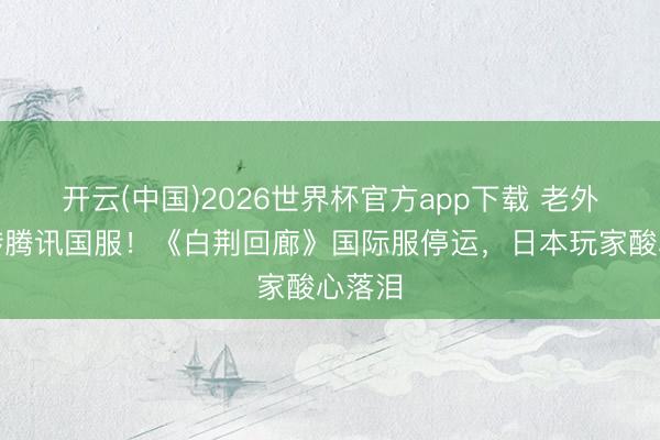 开云(中国)2026世界杯官方app下载 老外哭求转腾讯国服！《白荆回廊》国际服停运，日本玩家酸心落泪