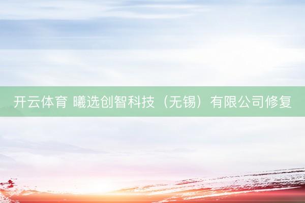 开云体育 曦选创智科技（无锡）有限公司修复
